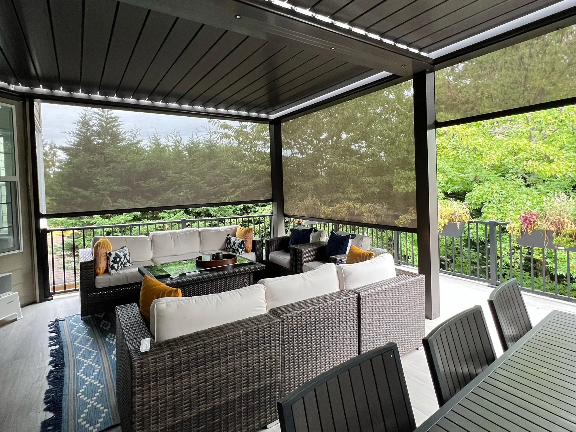 Outdoor Motorized Solar Shades Issaquah WA