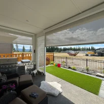 Motorized outdoor patio screens installed on a Seattle home
