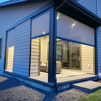 Solar shades in the evening view