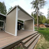 outdoor motorized solar shades