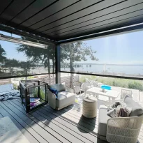 outdoor motorized solar shades